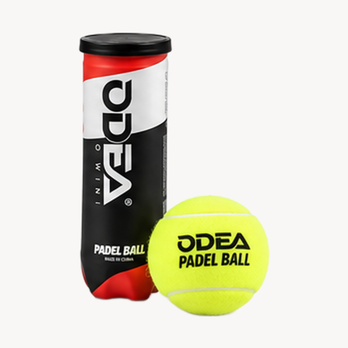 Blik ODEA padelballen met een losse bal