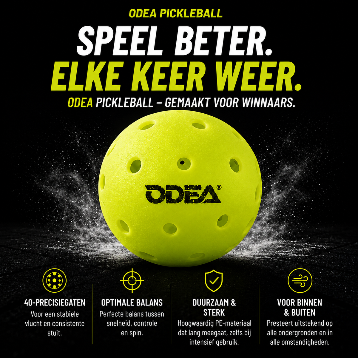 Kenmerken van de ODEA pickleball