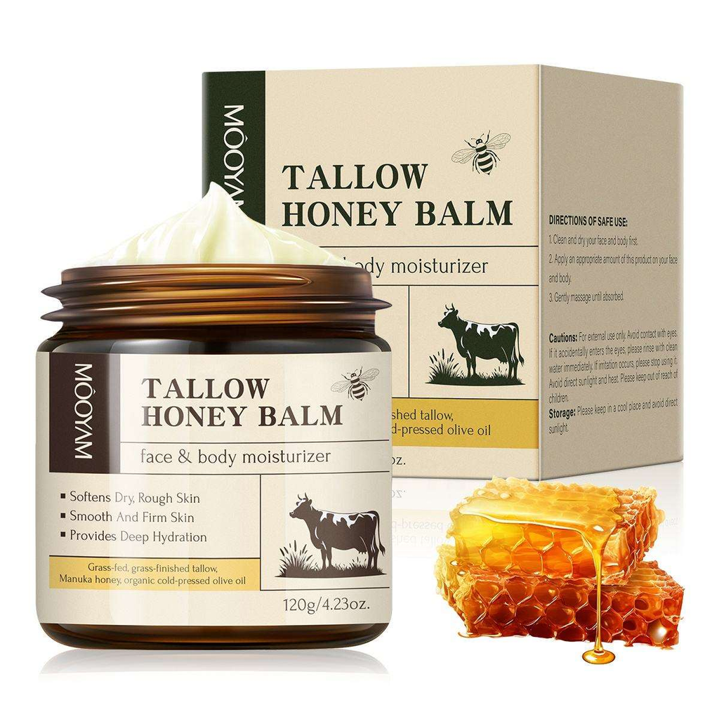 MOOYAM Tallow Honey Balm, potje met honing
